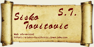 Sisko Tovitović vizit kartica